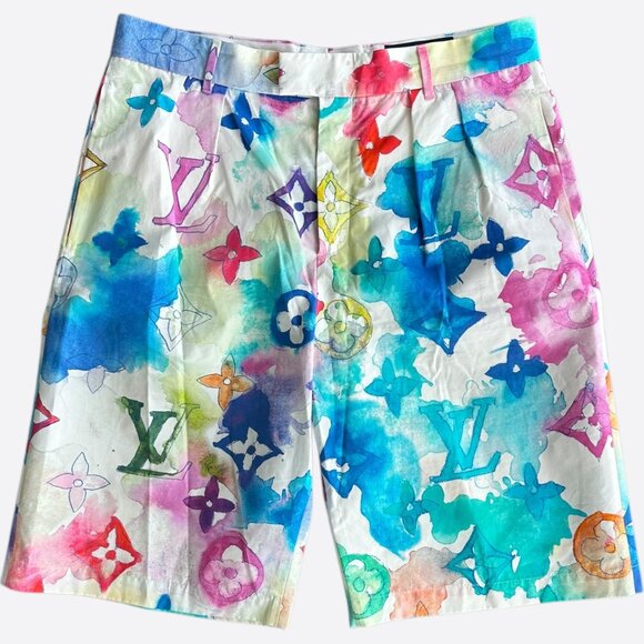 Louis Vuitton Multicolor Watercolor Monogram Shorts - Picture 1 of 6